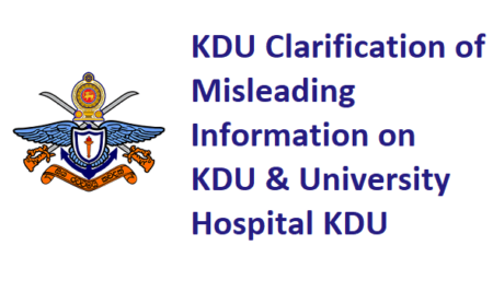 KDU Clarification of Misleading Information on KDU & University Hospital KDU