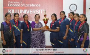 KDU VOLLEYBALL QUEENS CROWNED CHAMPIONS AT LEGENDS TROPHY 2025 – General Sir John Kotelawala Defence University Sri Lanka